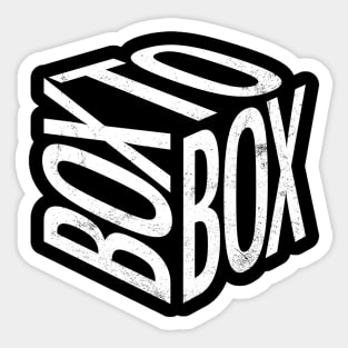 Box to box (white) Sticker